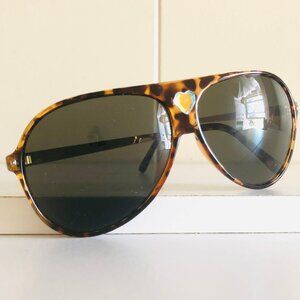 Tortoiseshell Oversized Aviator Sunglasses